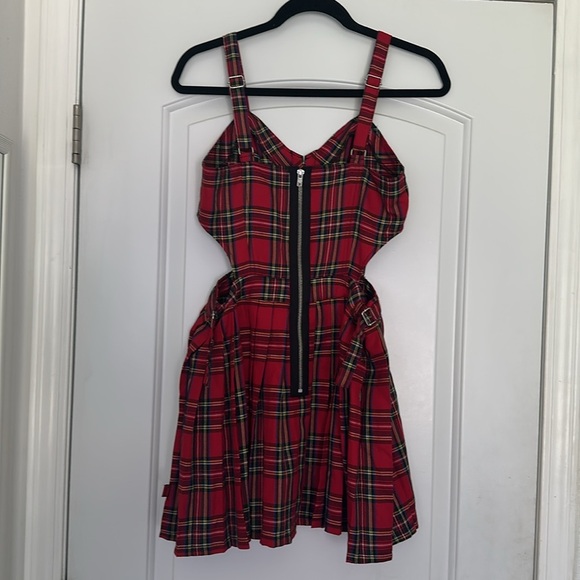 NWT Tripp NYC Red Plaid Mini Dress Sz M - Picture 7 of 10